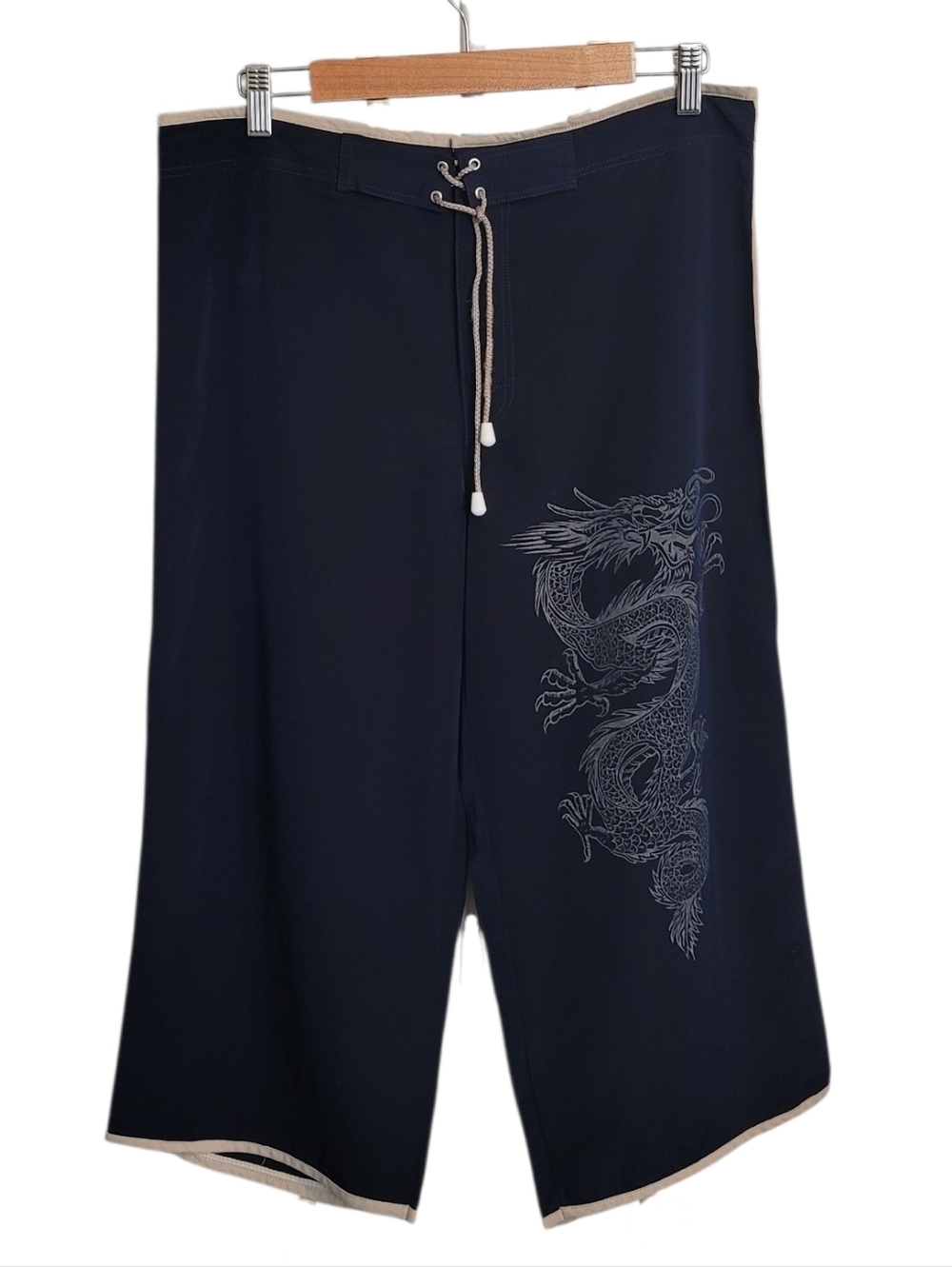 Vintage Stussy 90s Y2K Dragon Print Board Shorts